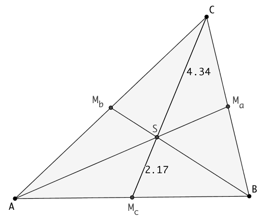 Dreieck
                mit Setienhalbierenden