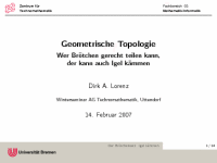 Vortrag Uttendorf 2007, Dirk Lorenz