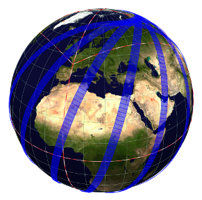 Bild des Projekts Optimierung von Satellitenberdeckungen unter Bercksichtigung des ellipsoiden Erdmodells